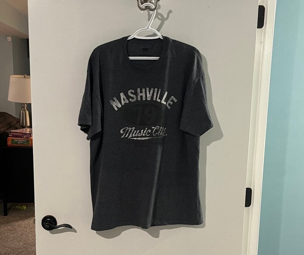 Nashville Music City Heather dark grey Mens T-shirt Size XL
